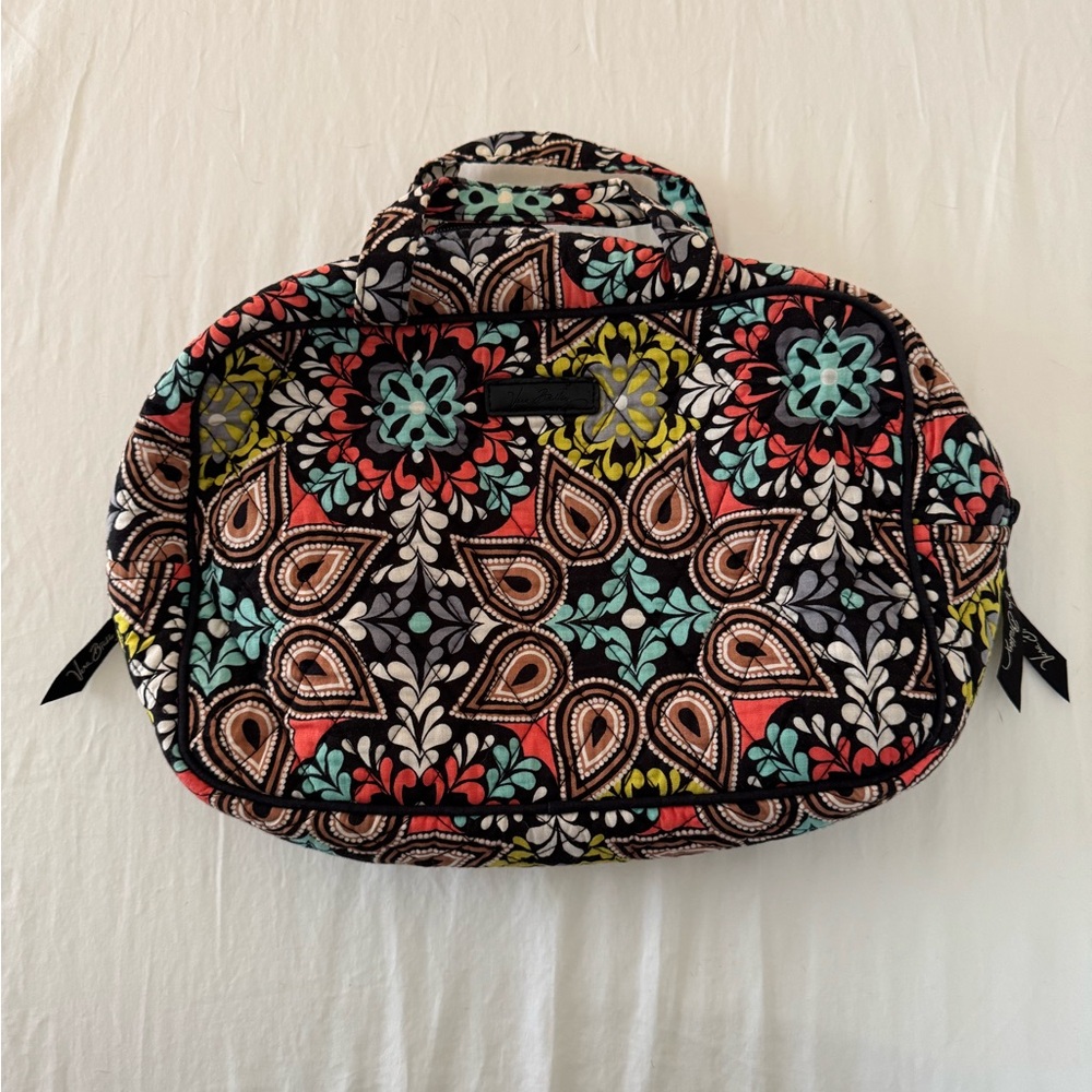 Vera Bradley Red and Green Travel Bag with Vibrant Design